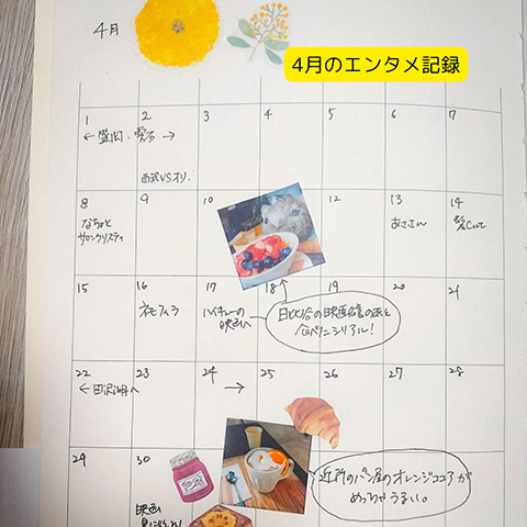 4月のエンタメ記録