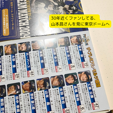 30年近くファンをしてる、山本昌さんを見に東京ドームへ