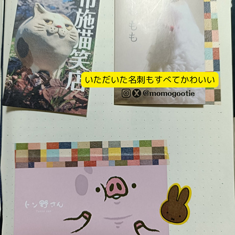 いただきた名刺もすべてかわいい